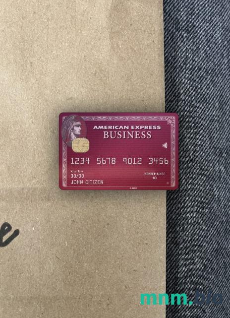 USA BB&T Corp. bank AMEX business plum card wygląd fotograficzny skan PSD + zdjęcie